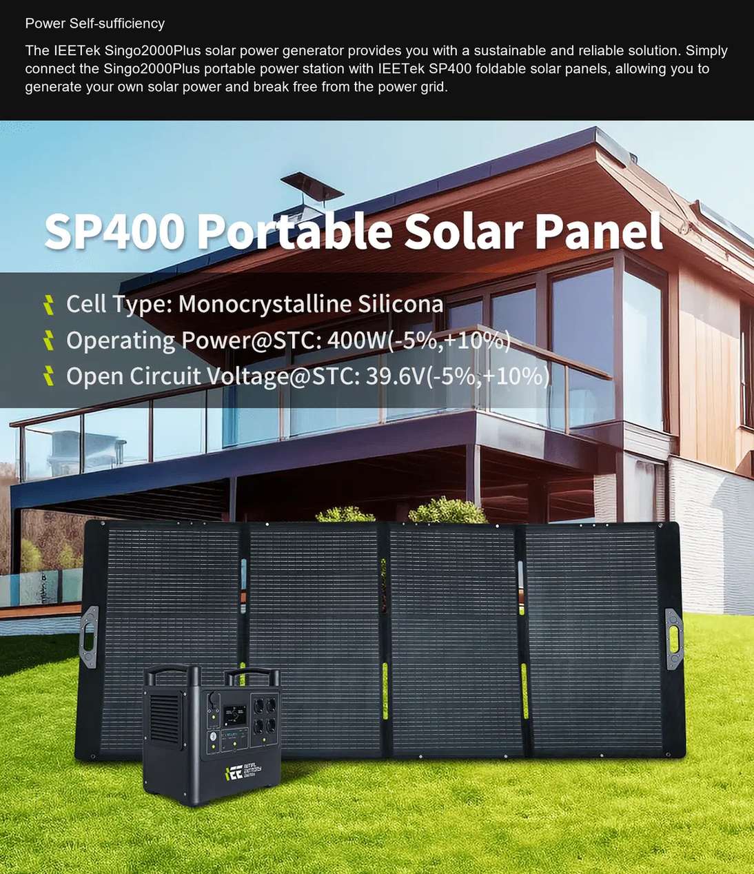 IEETek Singo2000Plus Power Self-sufficiency