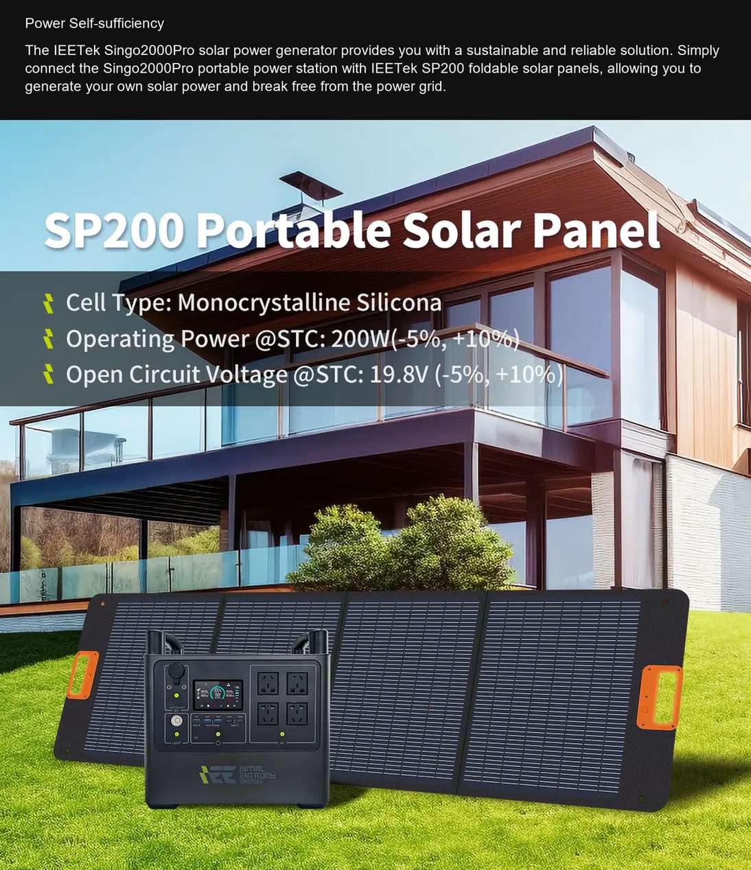 IEETek Singo2000Pro Power Self-sufficiency