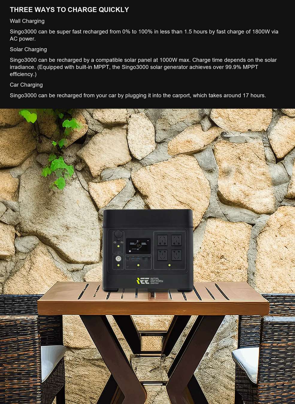 IEETek Singo3000 THREE WAYS TO CHARGE QUICKLY