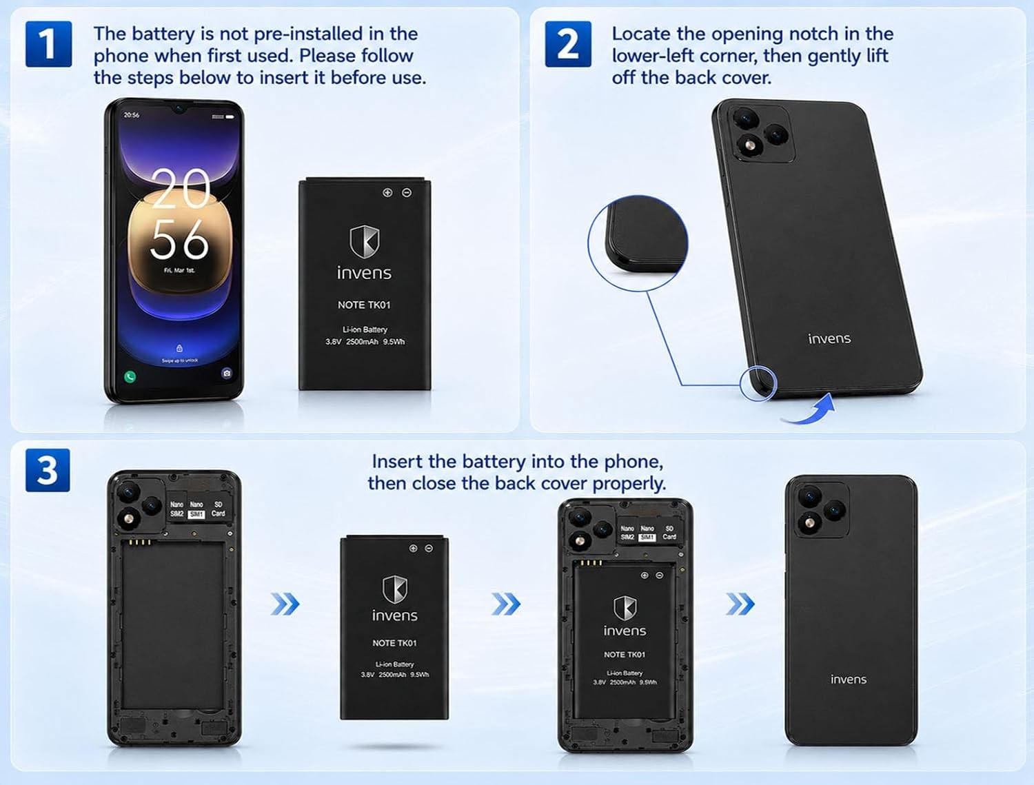 Invens Note TK01 official product features 6