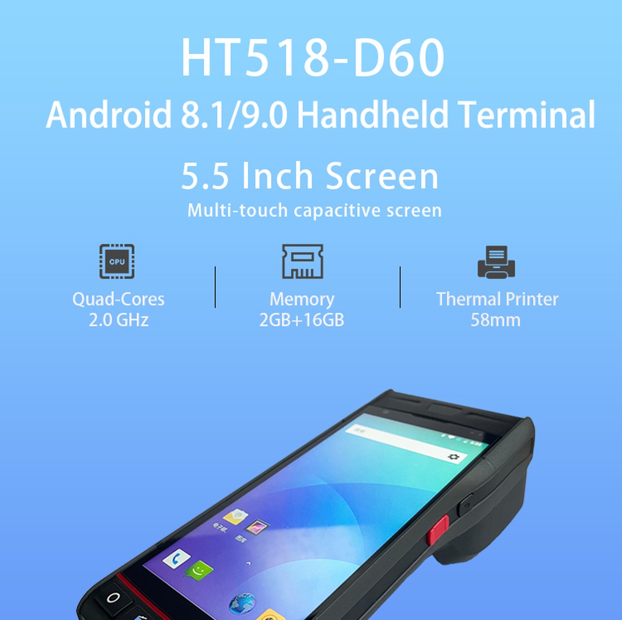 JEPOWER HT518-D60 Mobile Computers feature and specification details 1