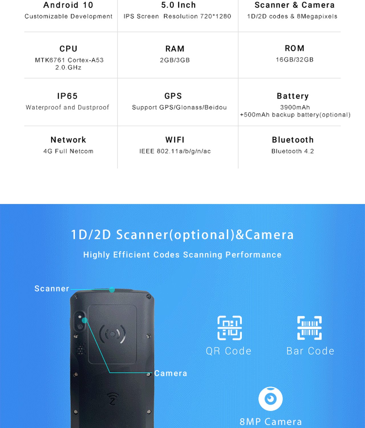 JEPOWER V200 Mobile Computers feature and specification details 1