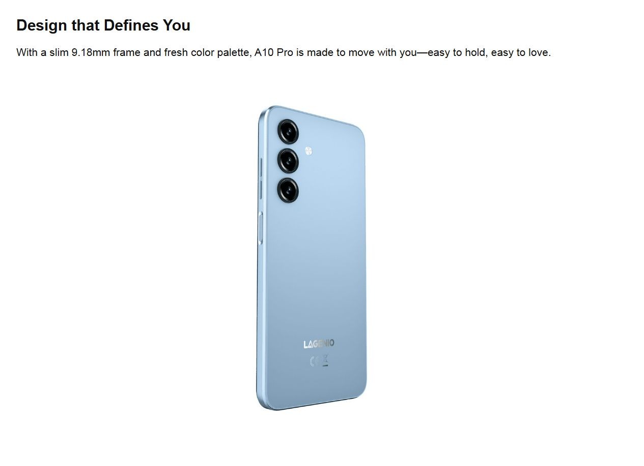 Lagenio A10 Pro official product features 1