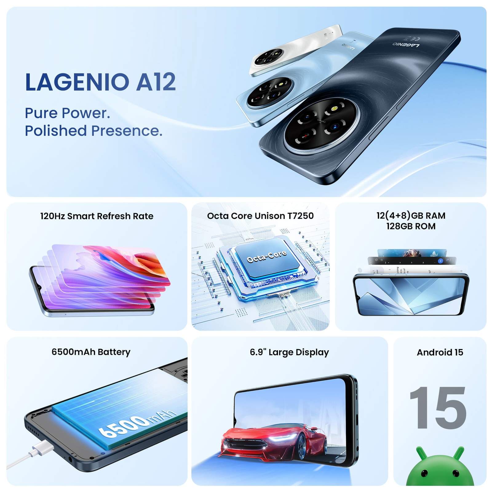 Lagenio A12 official product features 1
