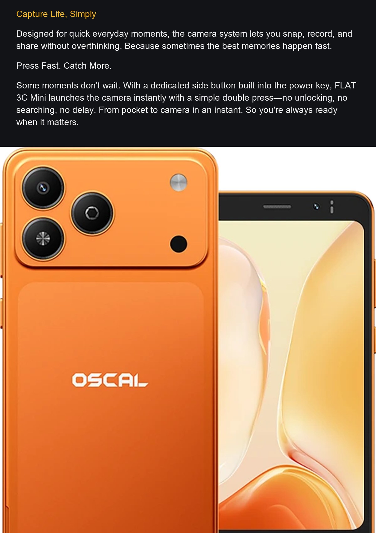 OSCAL Flat 3C Mini product details