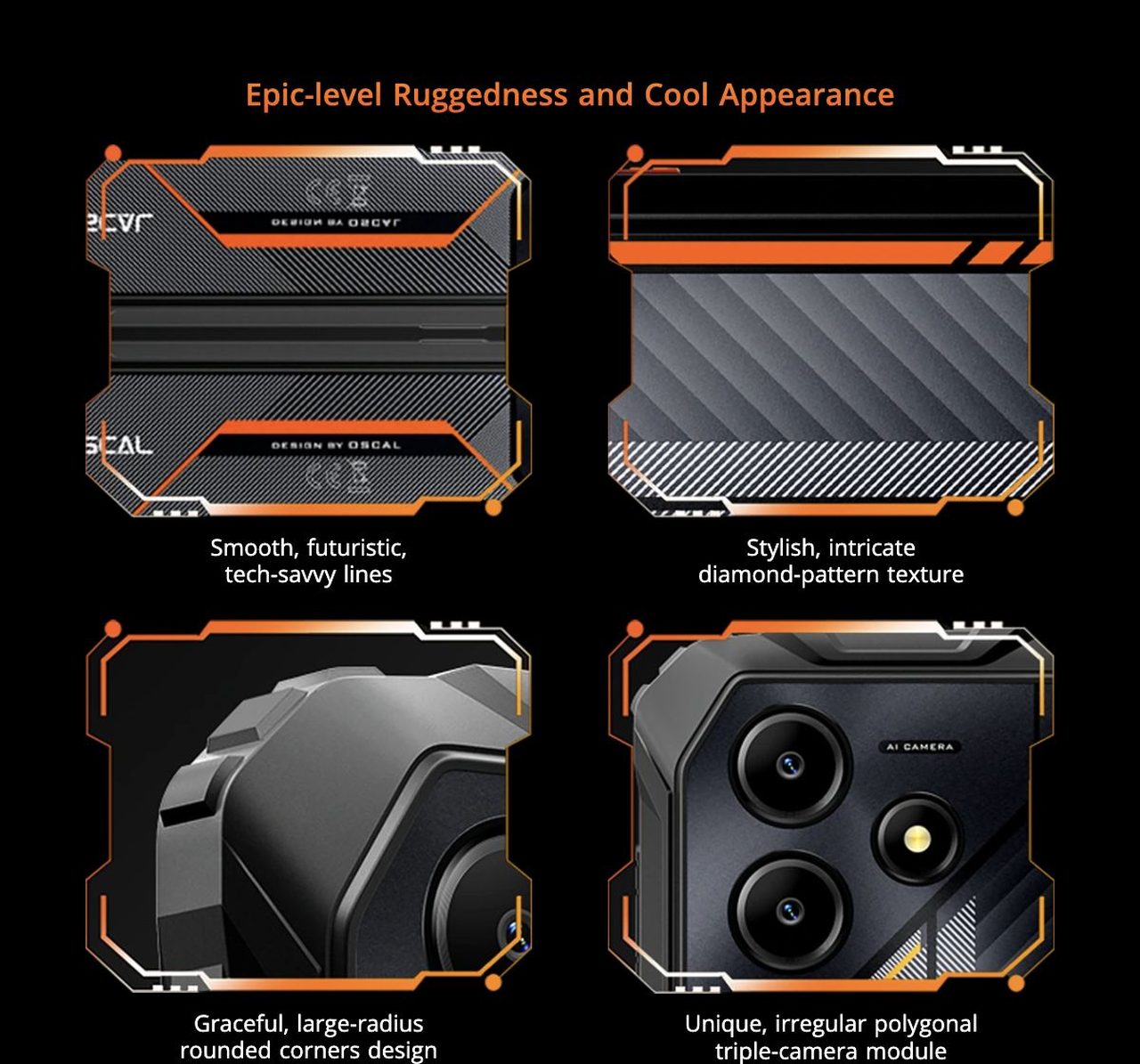 Rugged Elegance, Unbreakable Spirit
Featuring rugged lines and sharply defined edges, OSCAL MARINE 2 combines matte and glossy elements flawlessly. This design is not only robust