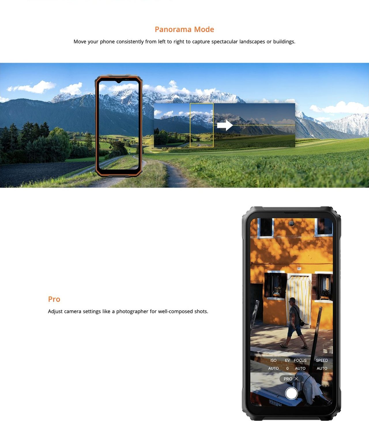 OSCAL MARINE 2 Panorama Mode
Move your phone consistently from left to right to capture spectacular landscapes or buildings.