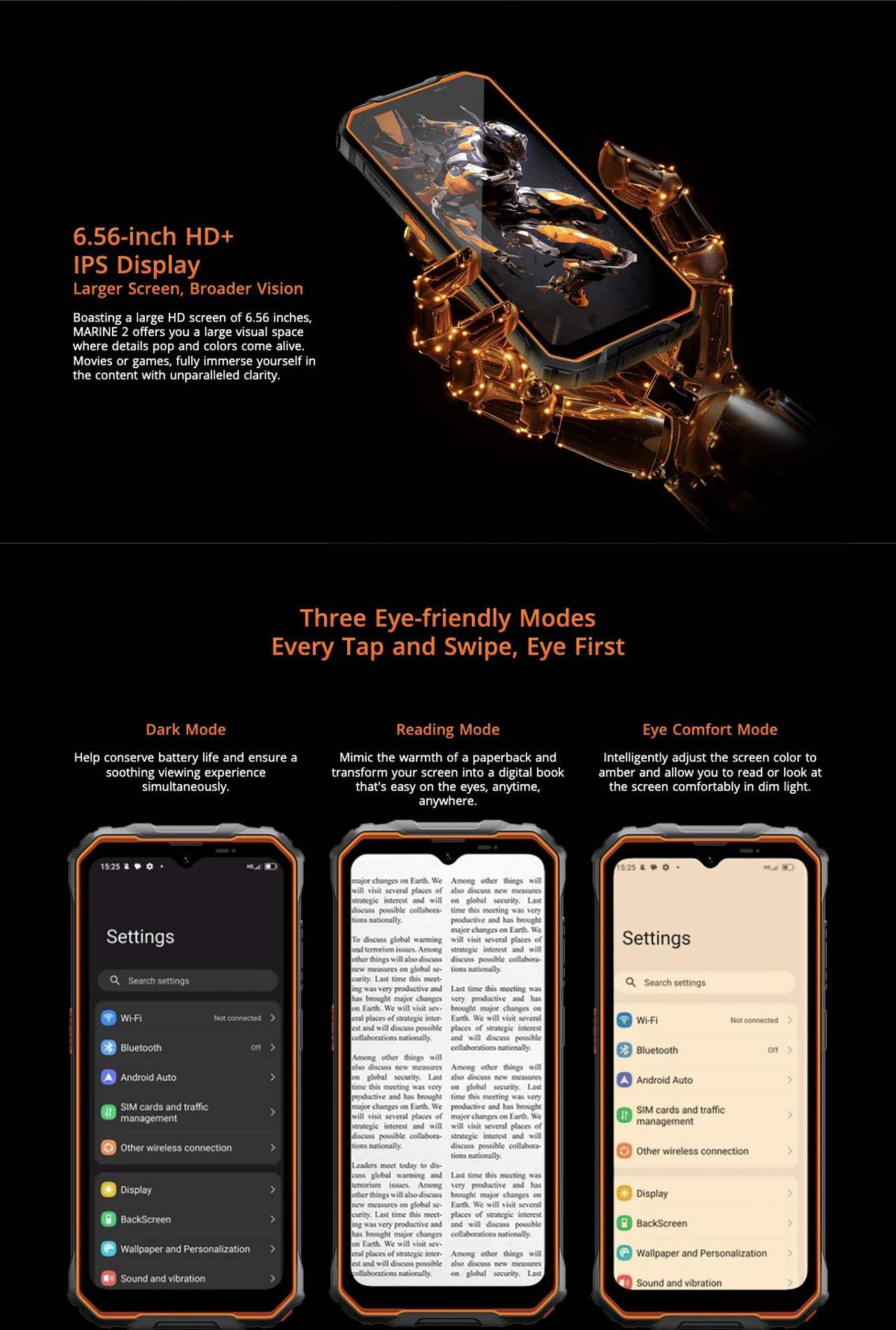 5W Reverse Charging
Share Power, Always Ready
MARINE 2 is more than a rugged phone; it's a portable power bank as well, ready to recharge your other devices, from earbuds to smar