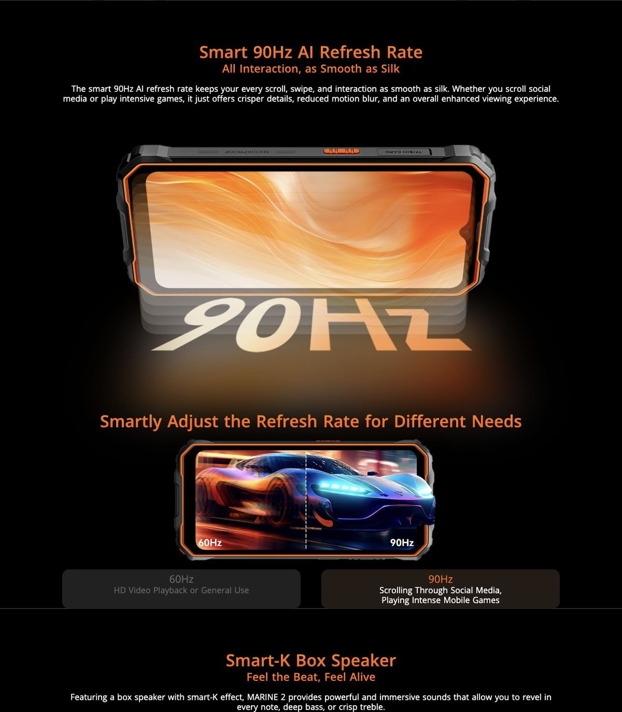 OSCAL MARINE 2 Three Eye-friendly Modes
Every Tap and Swipe, Eye First
Dark Mode
Help conserve battery life and ensure a soothing viewing experience simultaneously.
Reading Mode
Mimic the war