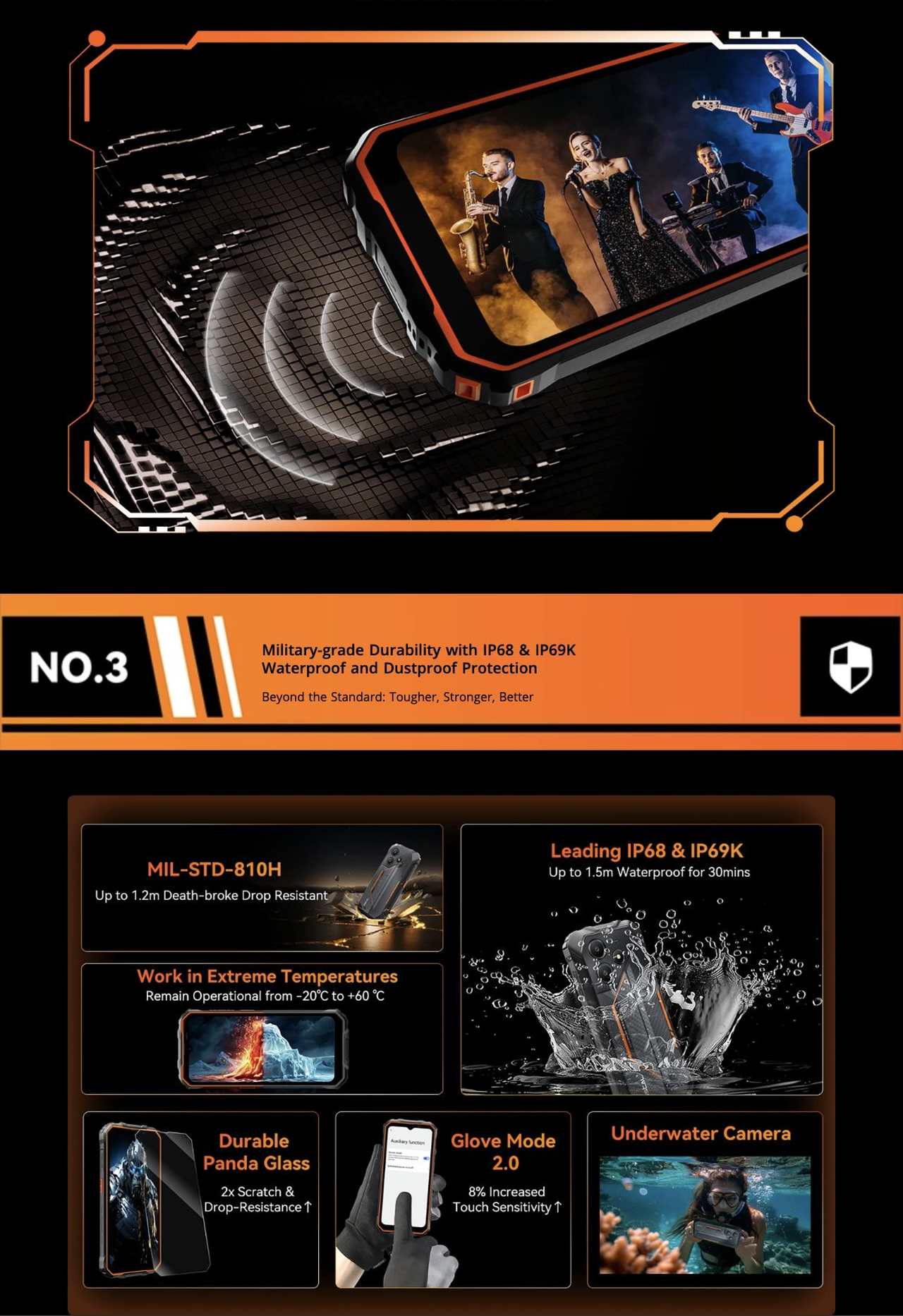 Smart-K Box Speaker
Feel the Beat, Feel Alive
Featuring a box speaker with smart-K effect, MARINE 2 provides powerful and immersive sounds that allow you to revel in every note,