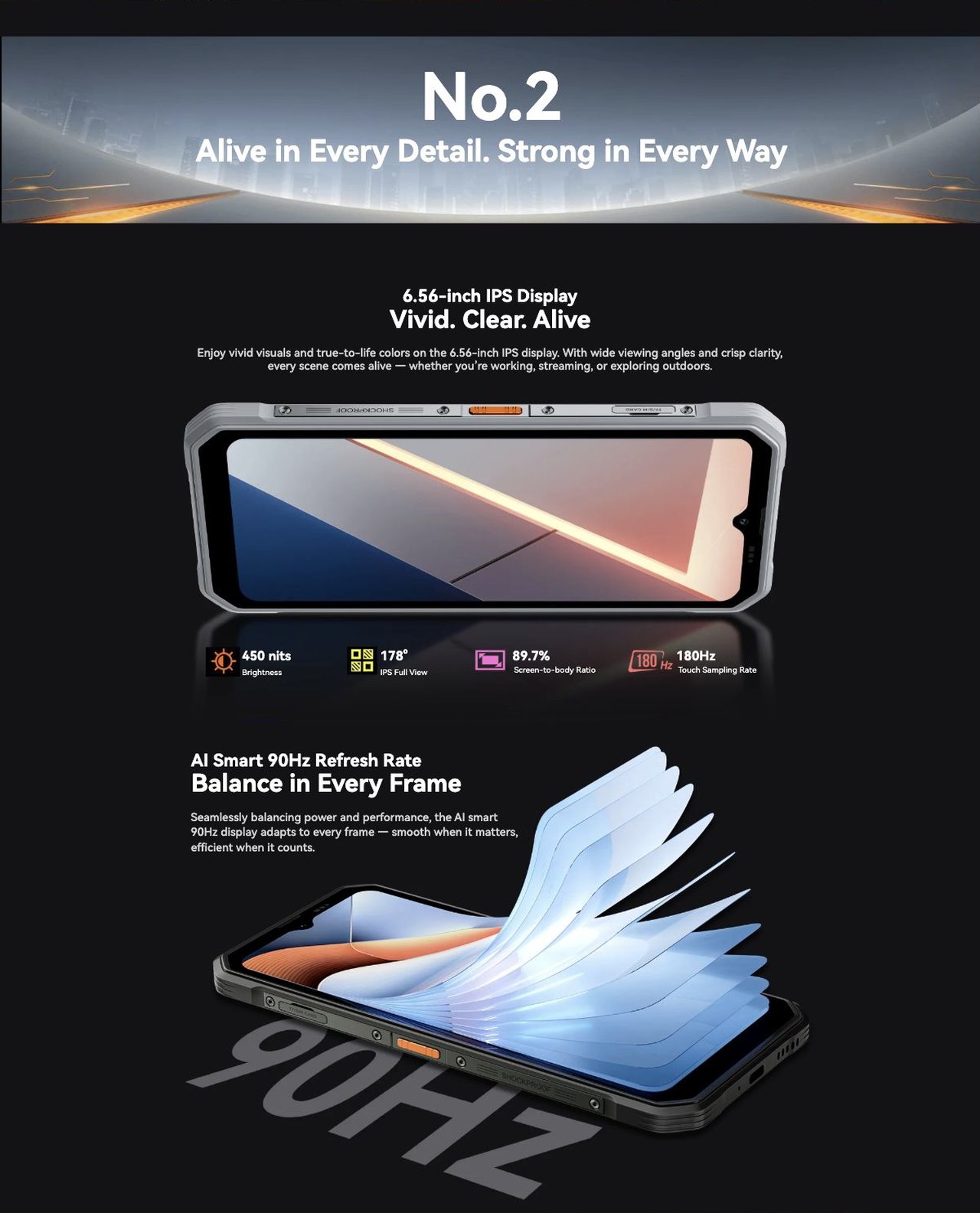 MARINE 3
Slimmer, Tougher, Smarter
6.56-inch 90Hz HD Display | Doke AI 2.0
Android 16 with DokeOS 5.0 | Infrared Night Vision
Industry-Leading
Rugged Performance
IP68
MIL-STD-810H
