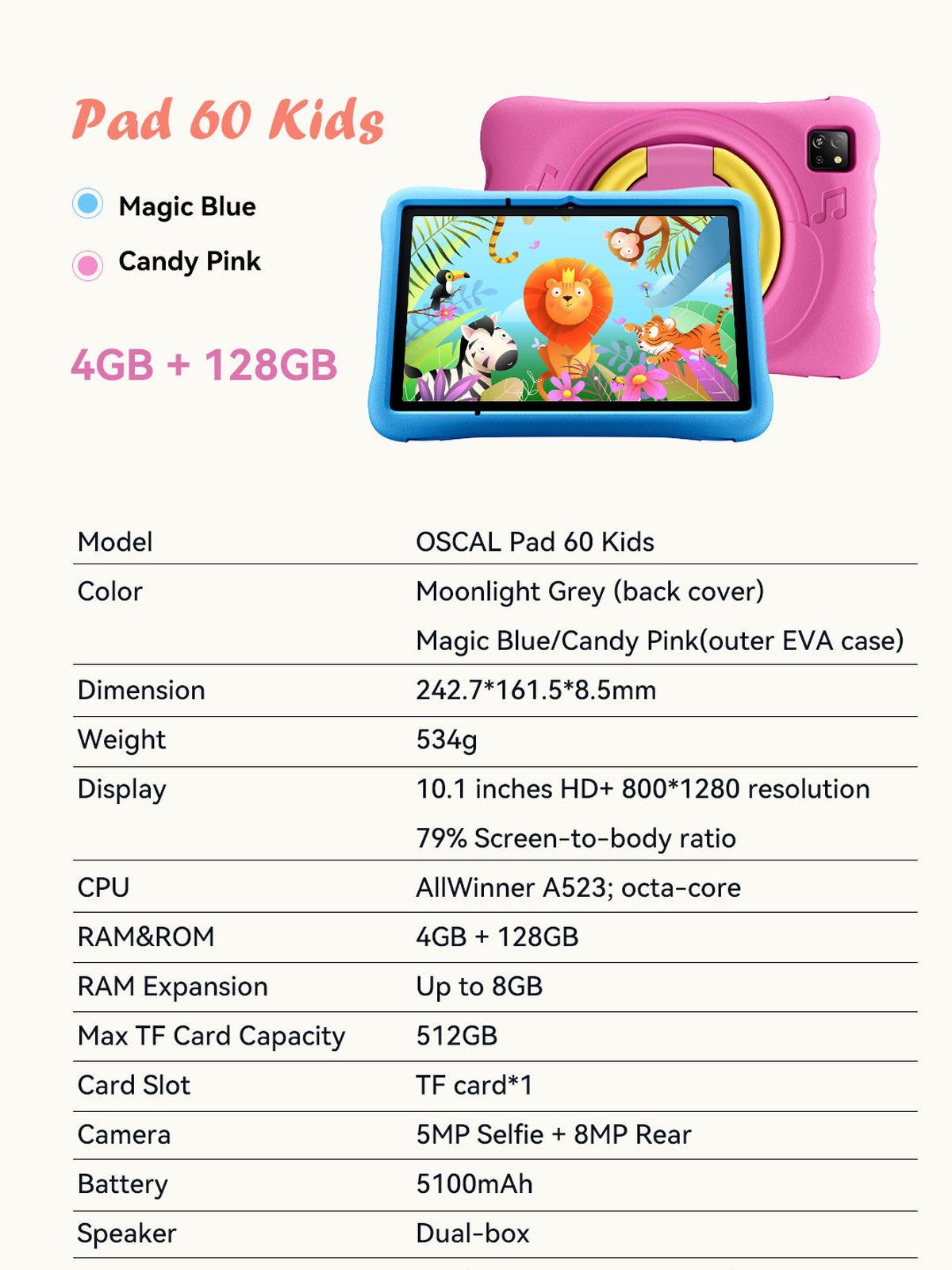 OSCAL Pad 60 Kids product details