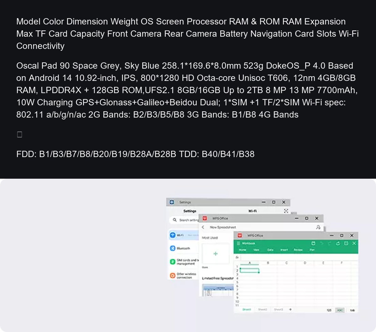 OSCAL Pad 90 product details