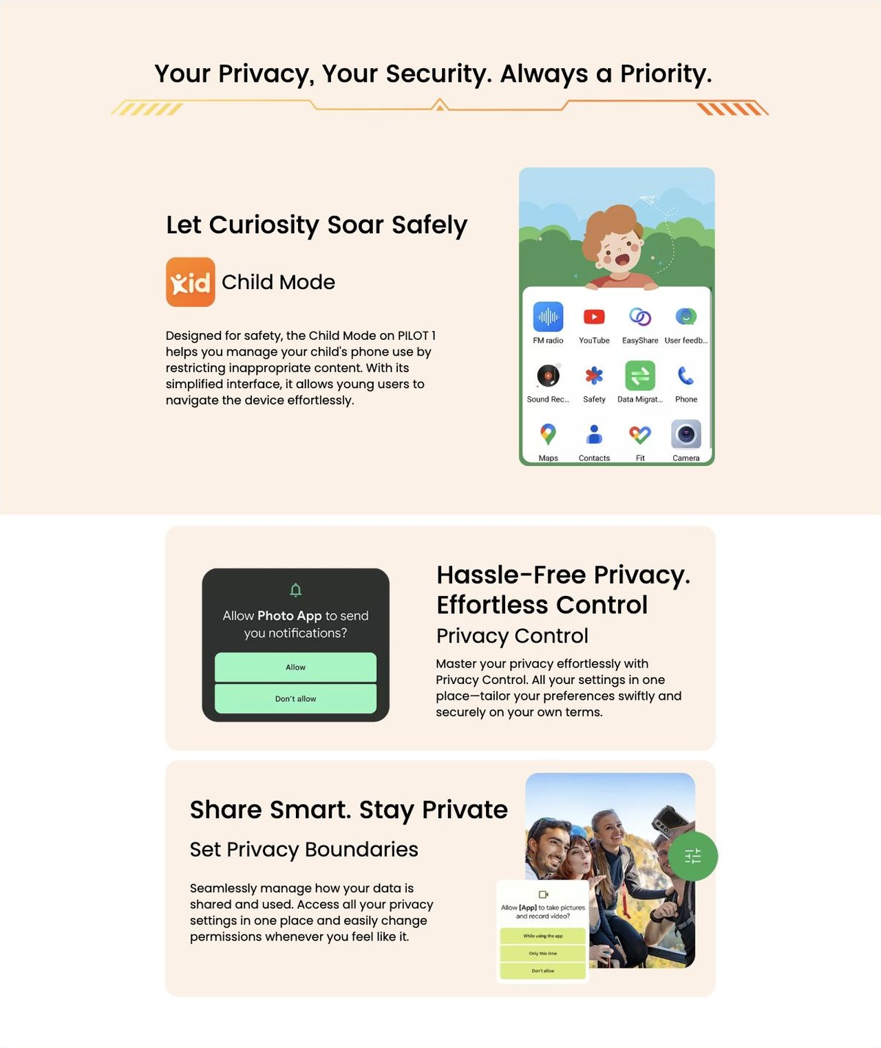No.5
4th Gen DokeOS Upgraded from Primary Android 14
with Upgrades in Personalization, Fluency, Privacy &
Convenience--Worry-free Adventure Awaits!
Seamless Adventures, Powered by