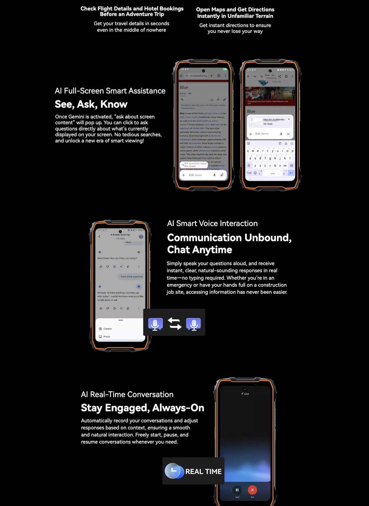 OSCAL PILOT 3 PILOT 3
World’s First 5G AI Rugged Phone Powered by
Top 3 Deep Thinking AI Models
20MP Night Vision | AI 120Hz Refresh Rate | 4 Self-developed Doke AI Apps
Hi, Doki; Hi, Better AI