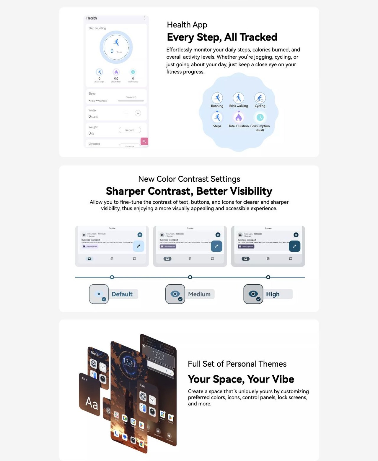 OSCAL PILOT 3 NO.6
Upgraded Android 15-based DokeOS 4.1, Every Interaction
Smoother Than Ever
Customized for You, Smarter Like Never Before
Personalization↑ Convenience↑ Fluency↑ Privacy↑
Large