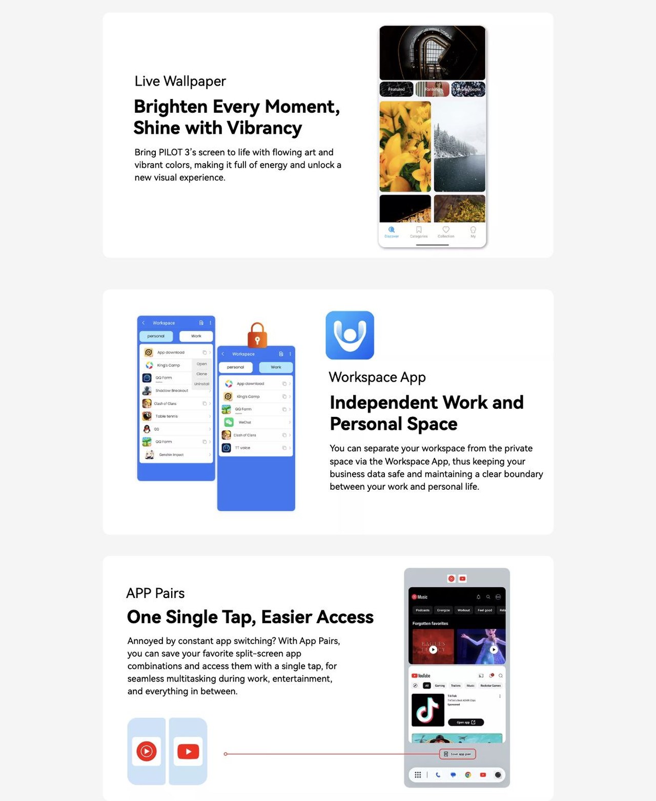 NO.6
Upgraded Android 15-based DokeOS 4.1, Every Interaction
Smoother Than Ever
Customized for You, Smarter Like Never Before
Personalization↑ Convenience↑ Fluency↑ Privacy↑
Large