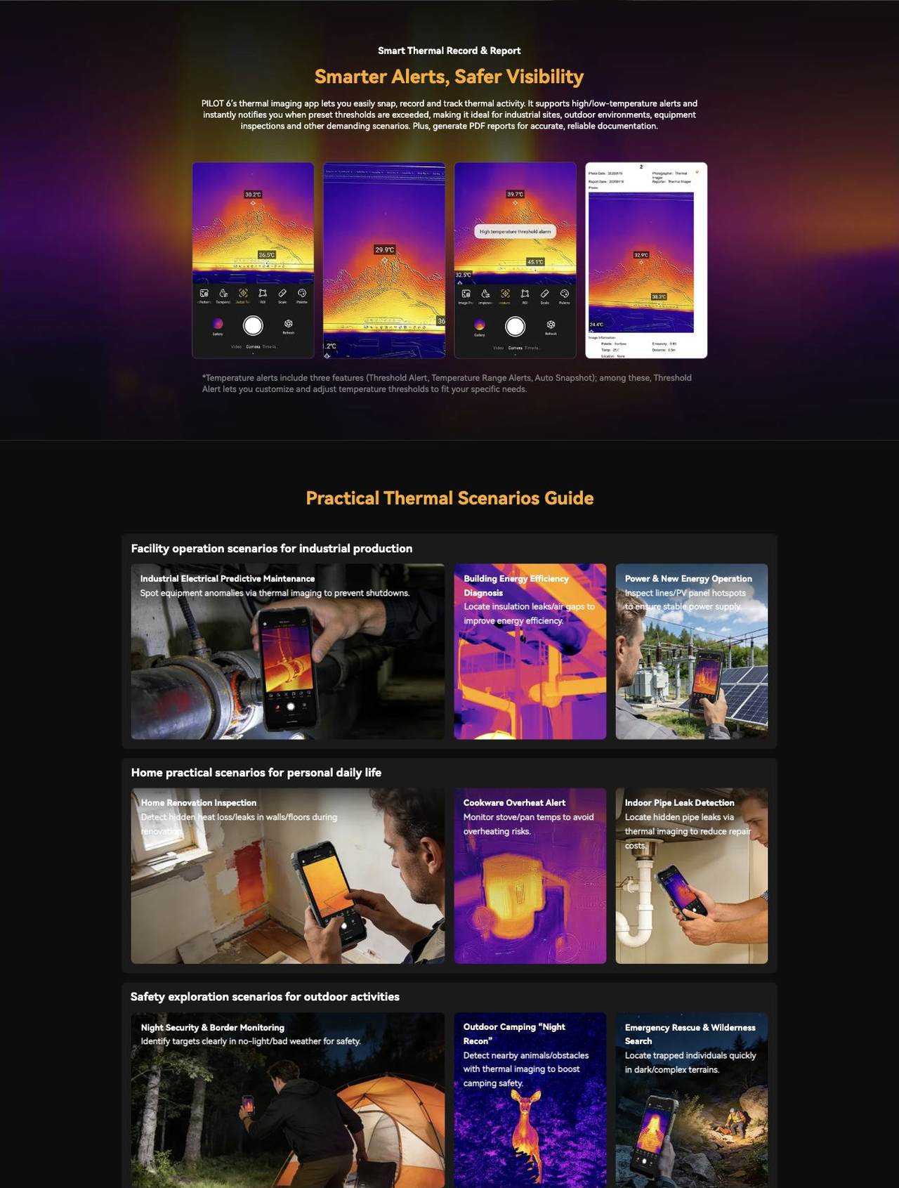 OSCAL PILOT 6 PILOT 6
See Thermal, See Beyond
The Sharpest 108MP & Thermal Rugged Phone
Thermal Imaging
108MP Samsung® HM6 Main Camera
98dB Smart-PA Speaker
93 Lumens LED Torch
Industry's Cleare