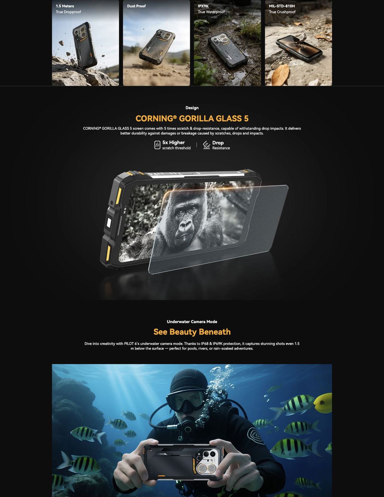 Military Ruggedness, Emergency Backup
Cut Through Noise Anywhere
4.5W Booming Smart-PA Speaker
98dB maximum loudness, powerful sound that penetrates wind, traffic, and outdoor nois