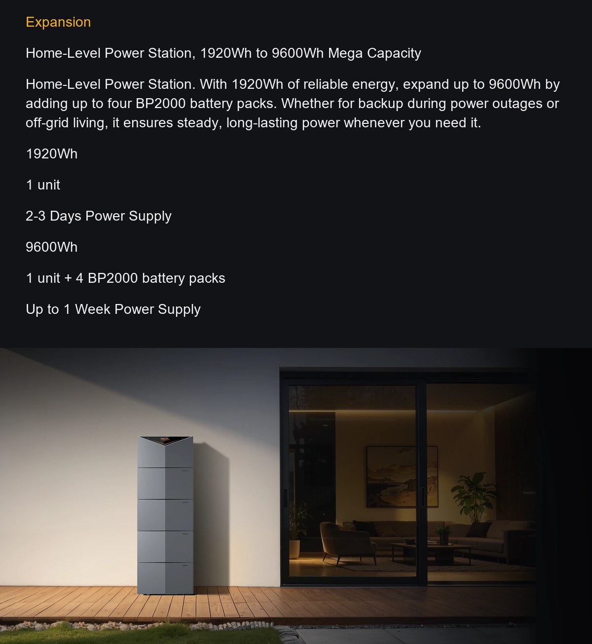 OSCAL Power Storage 2000 product details