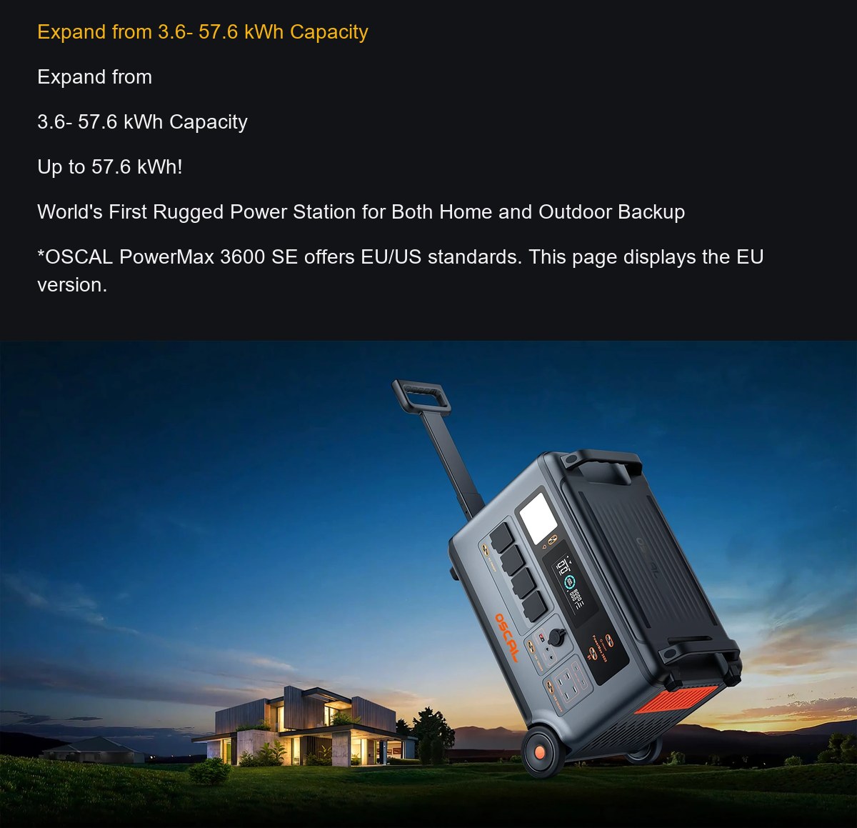 OSCAL PowerMax 3600 product details