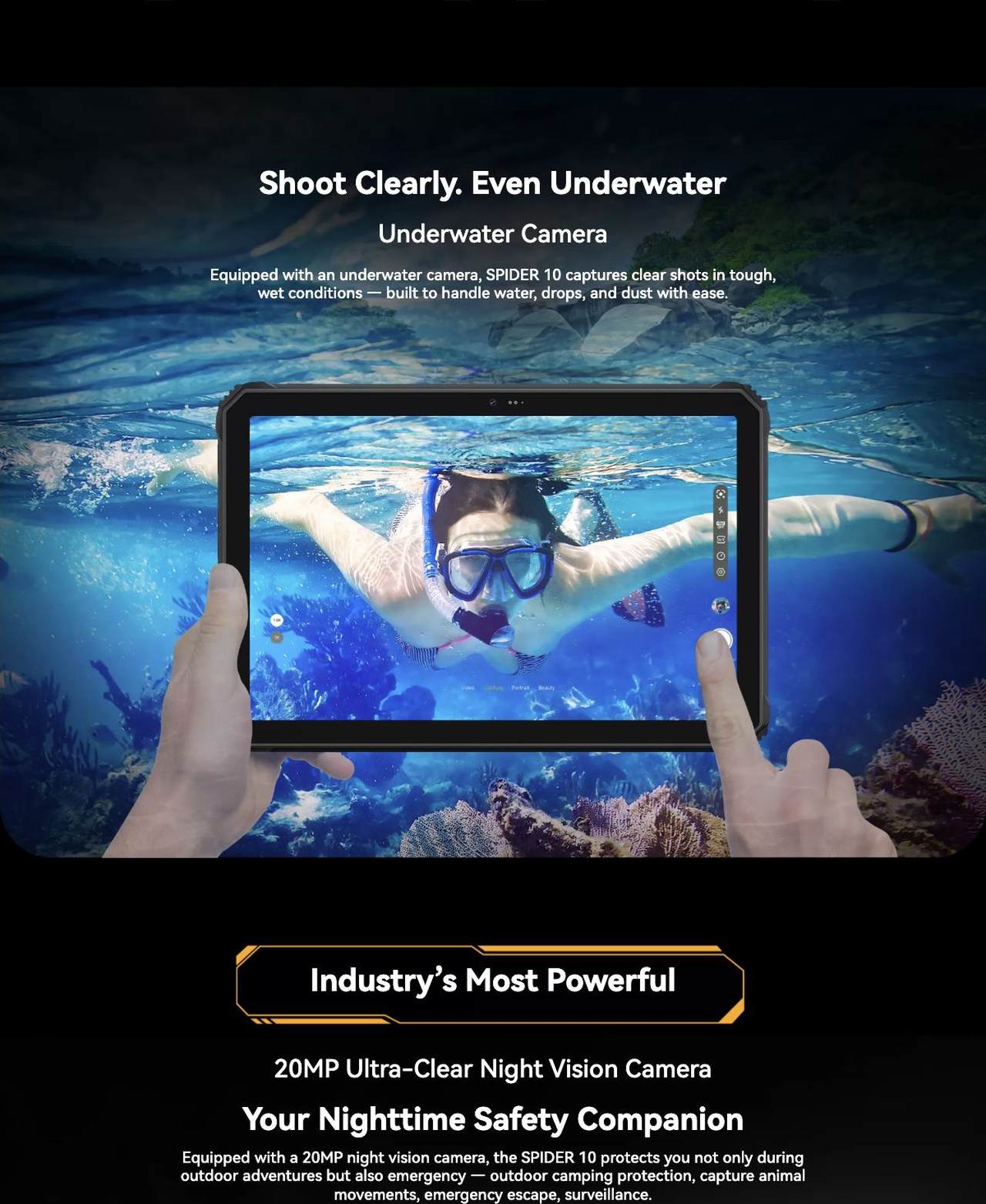 OSCAL Spider 10 Industry's Drop-Proof Benchmark
MIL-STD-810H Certified
Drop It. Beat It. Nothing Breaks
SPIDER 10 laughs off drops, shocks, and hard knocks. From brutal worksites to unforgiving te