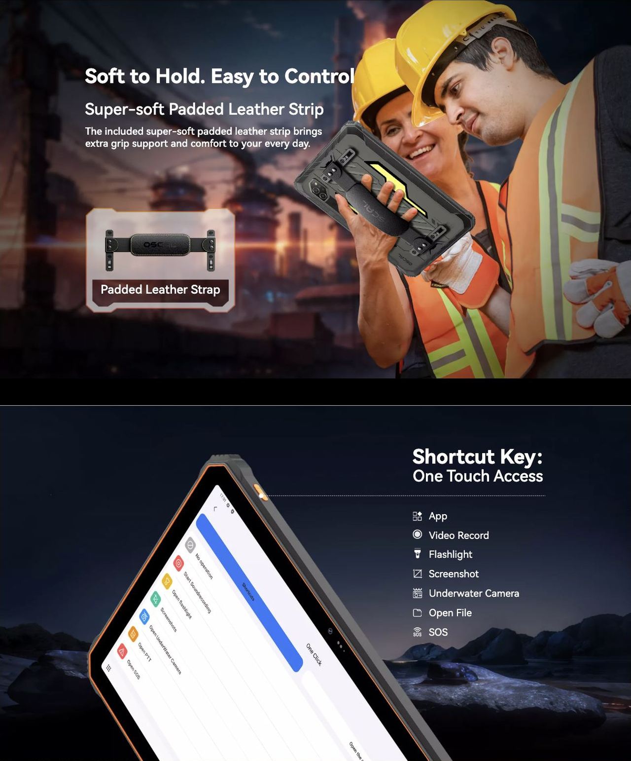Industry's Drop-Proof Benchmark
MIL-STD-810H Certified
Drop It. Beat It. Nothing Breaks
SPIDER 10 laughs off drops, shocks, and hard knocks. From brutal worksites to unforgiving te