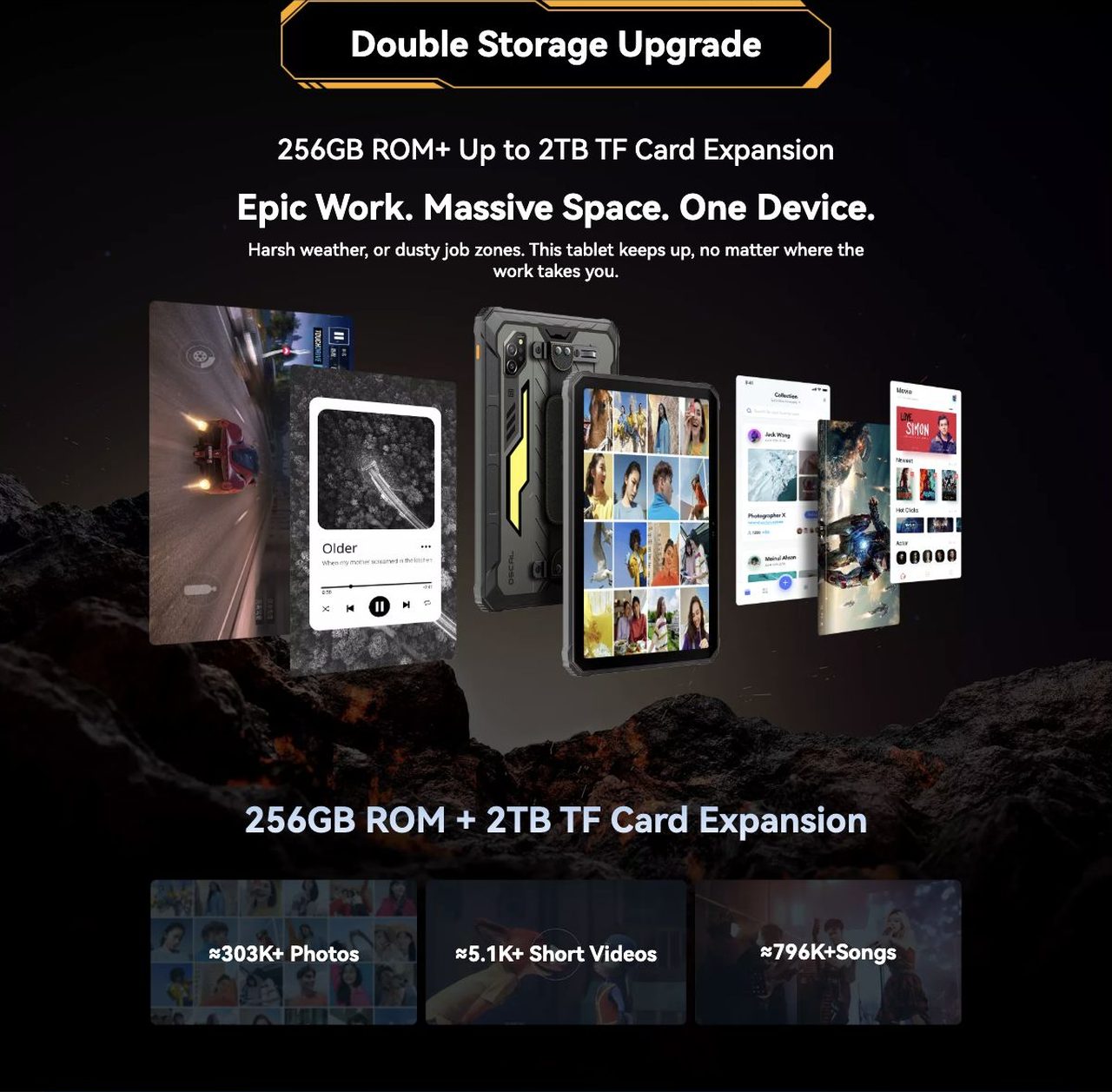 Shortcut Key: One Touch Access
App
Video Record
Flashlight
Screenshot
Underwater Camera
Open File
SOS
Achieve More with
a Full Set of Pro Features
Useful ToolBag
Light up, navigate