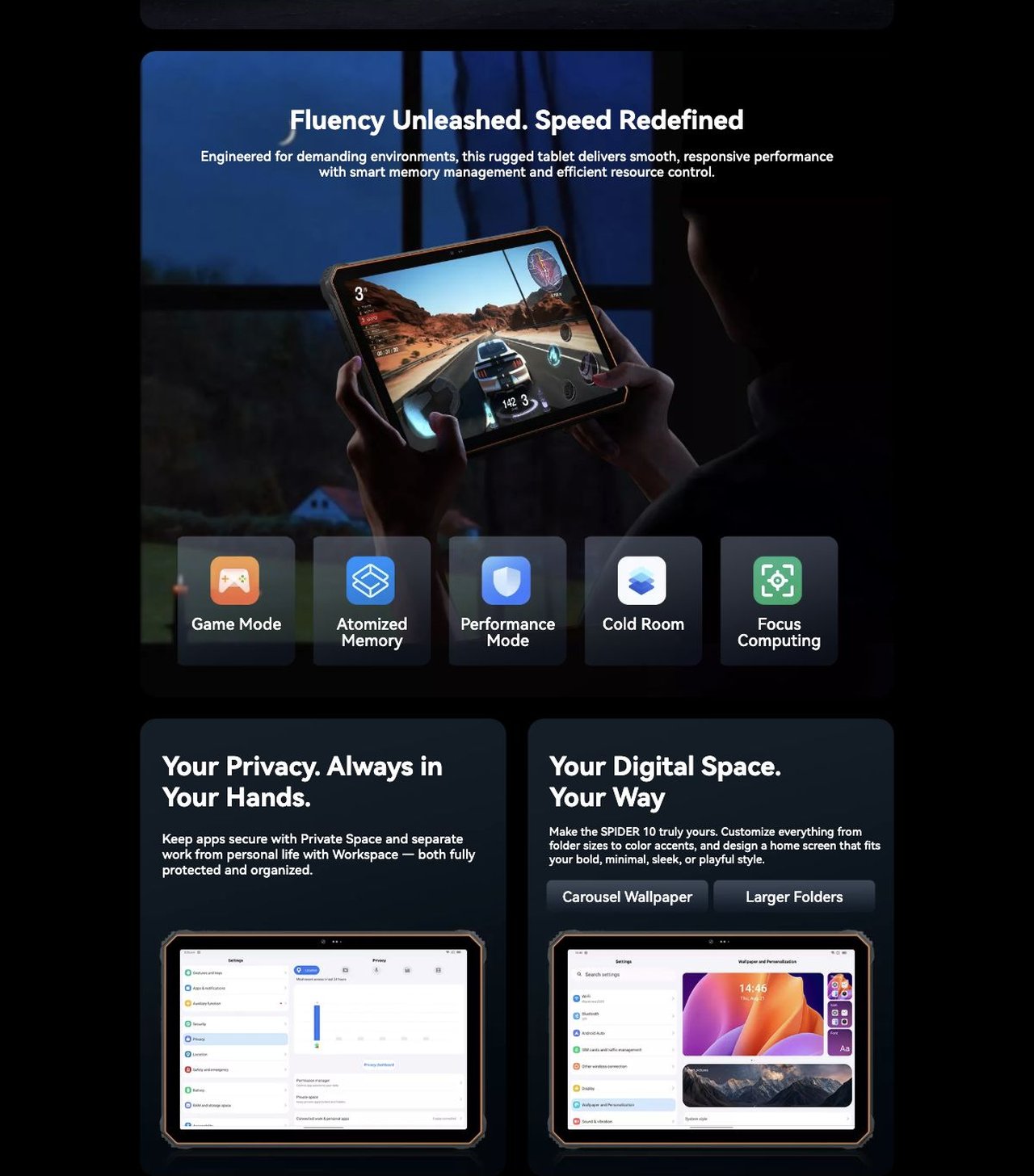 Move Faster. Stay Safer. Think Smarter
With the upgraded DokeOS_P 4.2 based on Android 15, SPIDER 10 offers smarter, safer, and more efficient performance — designed to keep profes