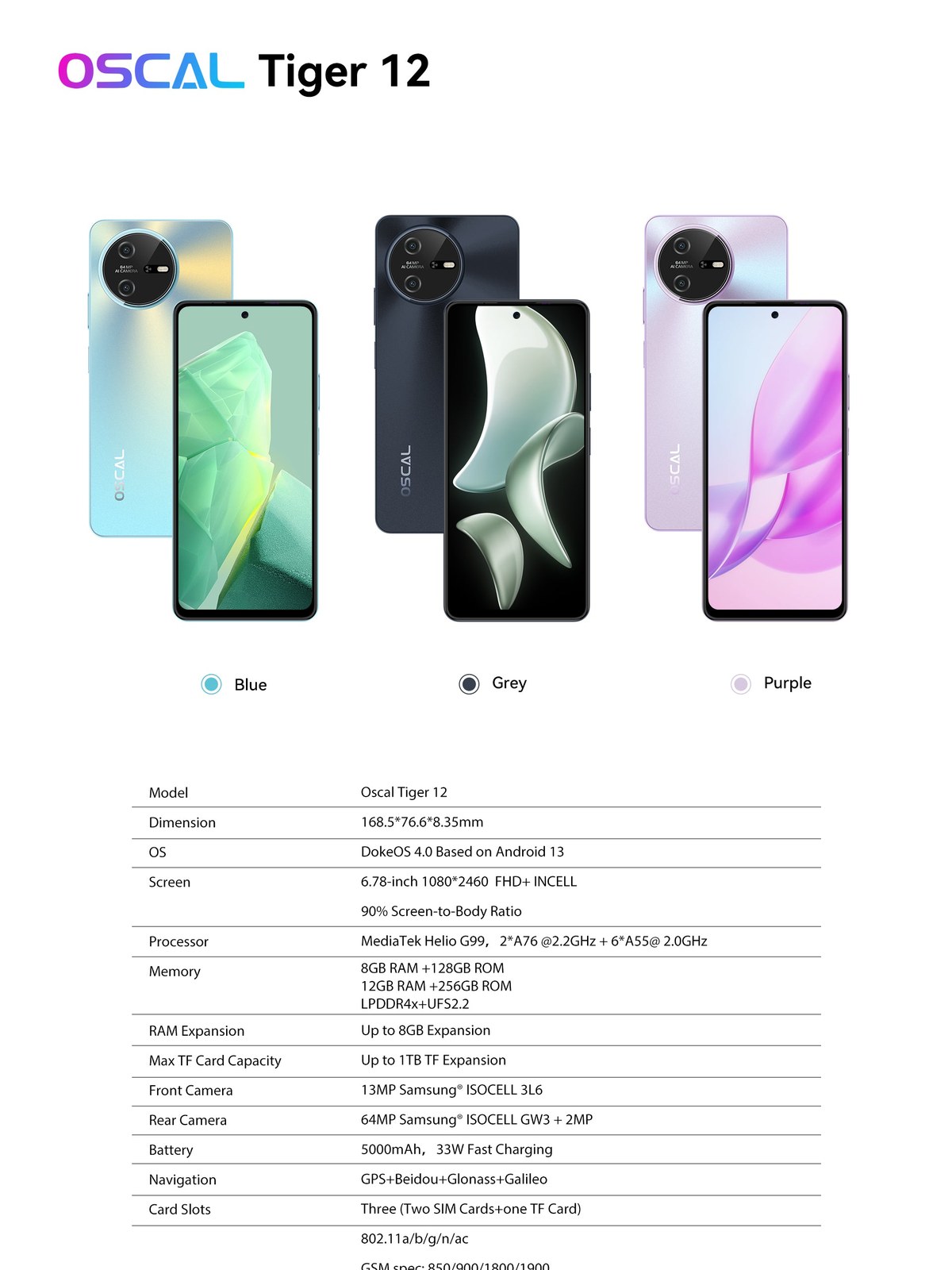 OSCAL TIGER 12 product details