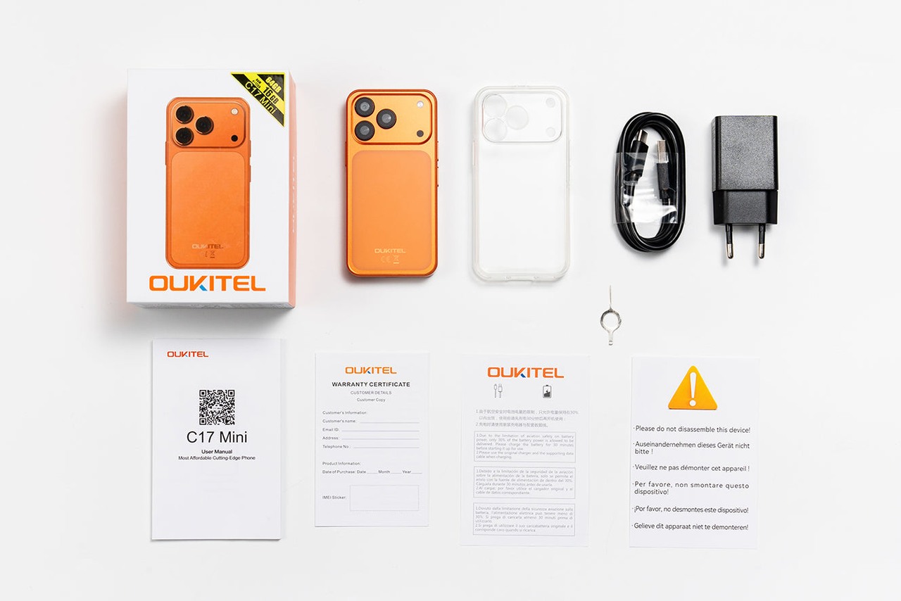 OUKITEL C17 Mini Smartphones – OUKITEL C17 Mini package contents