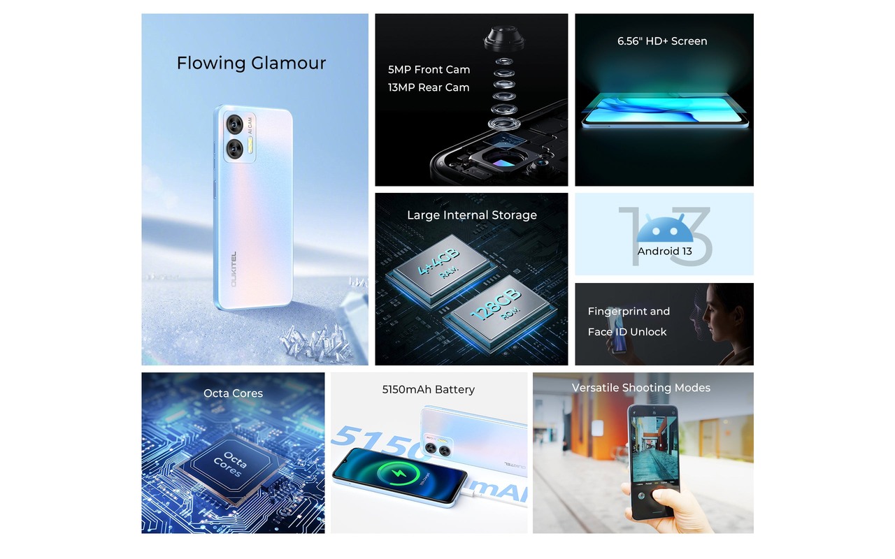 OUKITEL C36 Smartphones – features 1