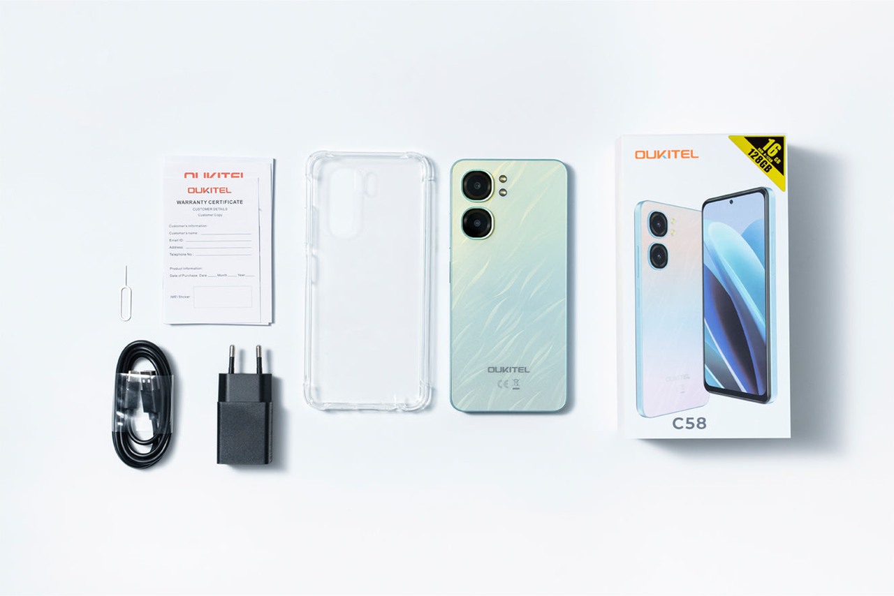 OUKITEL C58 Smartphones – OUKITEL C58 in the box