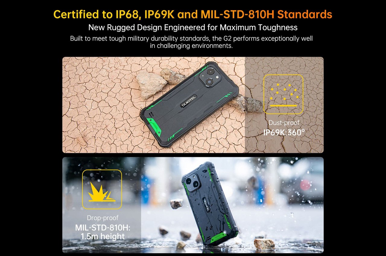OUKITEL G2 Rugged Phones – features 11
