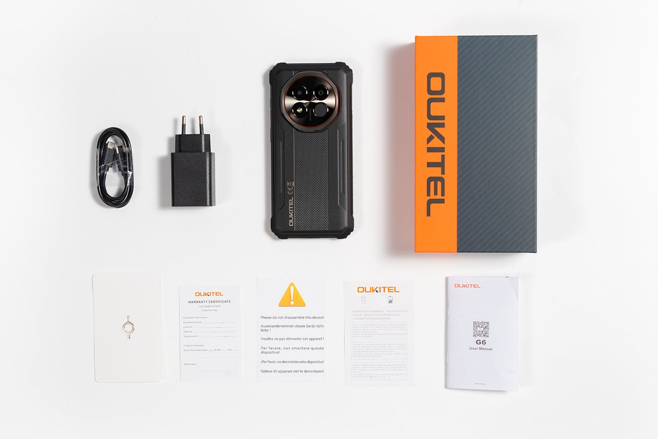 OUKITEL G6-EV Rugged Phones – OUKITEL G6 in the box