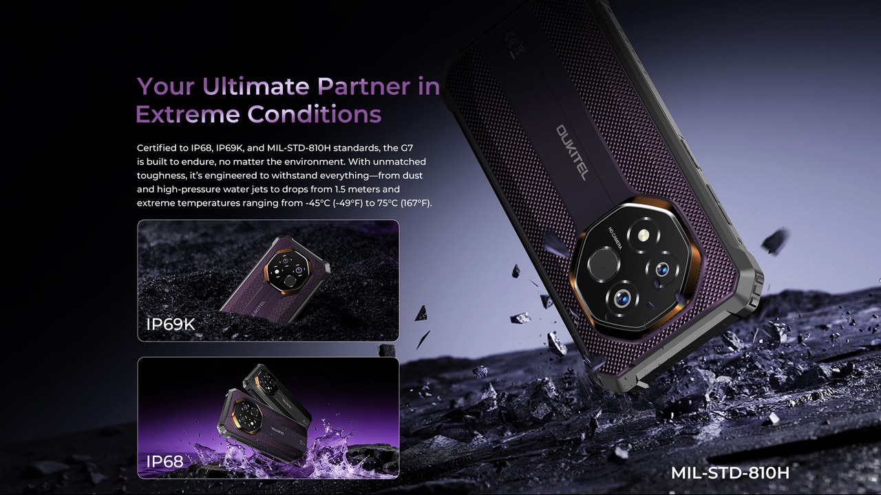 OUKITEL G7-EV Rugged Phones – features 7