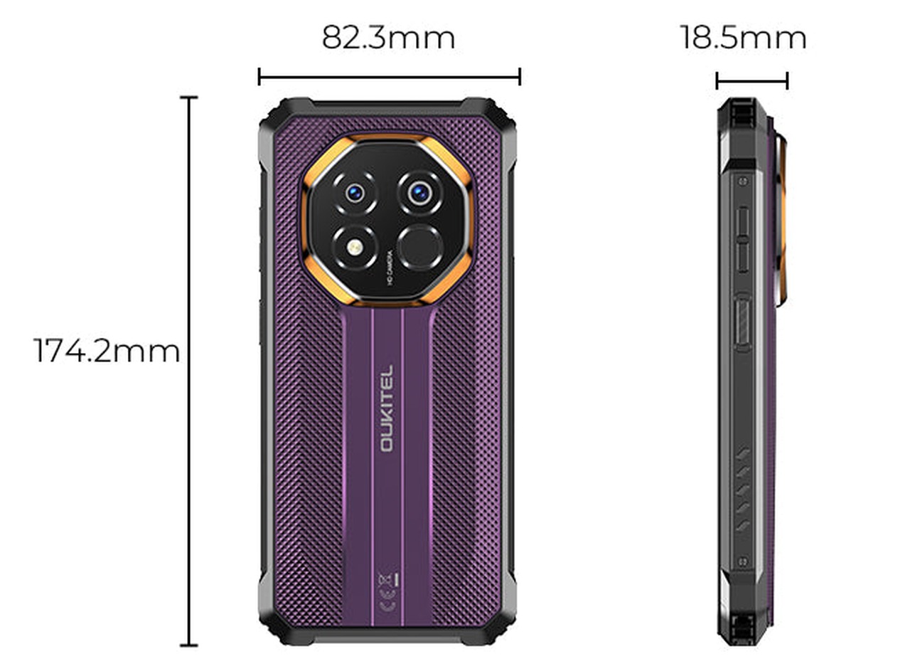 OUKITEL G7-EV Rugged Phones – OUKITEL G7 body dimensions: 174.2 by 82.3 by 18.5 millimeters