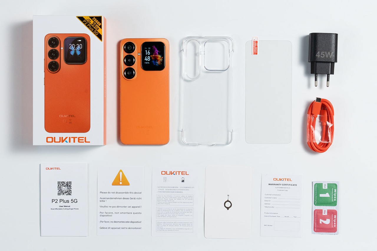 OUKITEL P2 Plus Smartphones – OUKITEL P2 Plus items included in the box