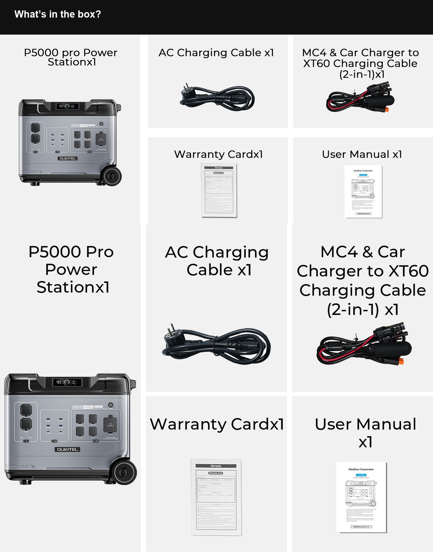 P5000 Pro What’s in the box?