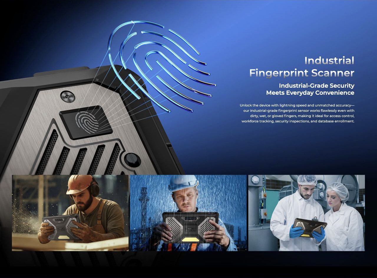 Industrial Fingerprint Scanner Industrial-Grade Security Meets Everyday Convenience Unlock the device with lightning speed and unmatched accuracy—our industrial-grade fingerprint sensor works flawlessly even with dirty, wet, or gloved fin