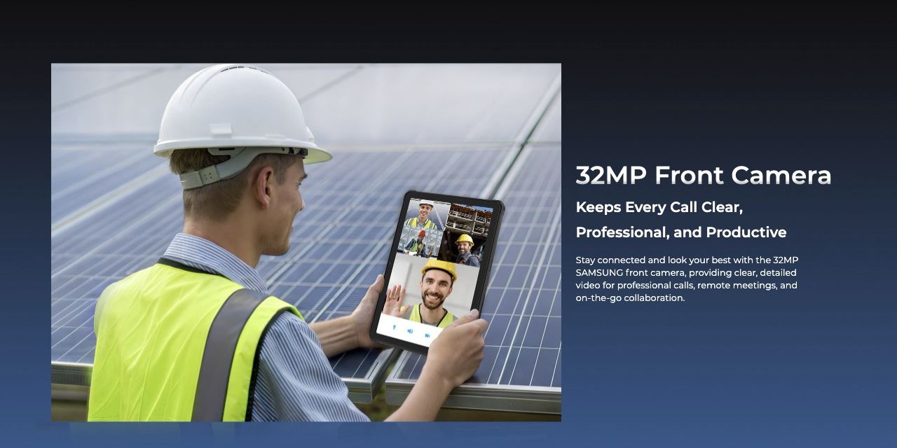 32MP Front Camera Keeps Every Call Clear, Professional, and Productive Stay connected and look your best with the 32MP SAMSUNG front camera, providing clear, detailed video for professional calls, remote meetings, and on-the-go collaborat