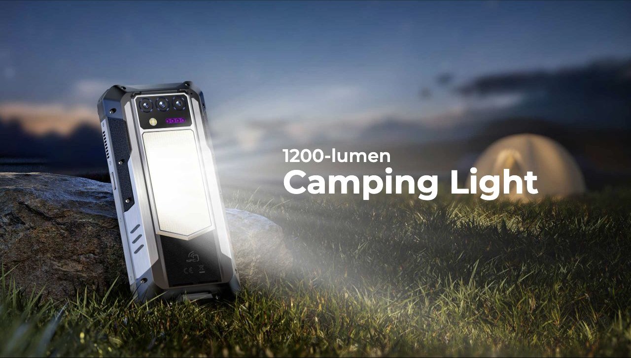 OUKITEL WP100 Titan Rugged Phones – 1200-lumen Camping Light