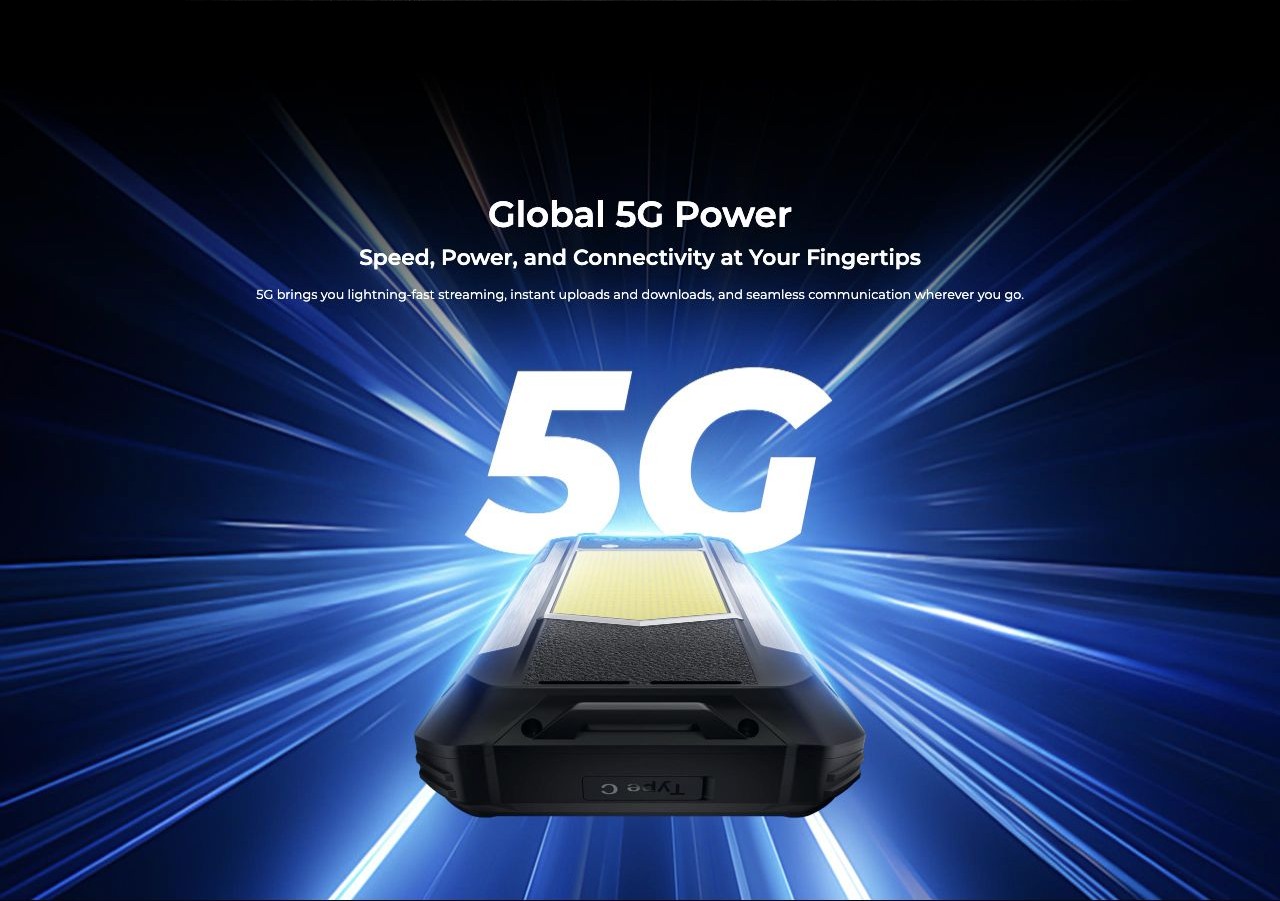 OUKITEL WP100 Titan Rugged Phones – Global 5G Power Speed, Power, and Connectivity at Your Fingertips 5G brings you lightning-fast streaming, instant uploads and downloads, and seamless communication wherever you go.