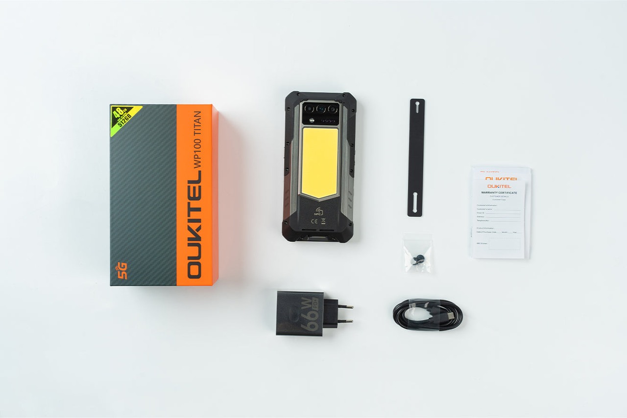 OUKITEL WP100 Titan Rugged Phones – OUKITEL WP100 Titan in the box