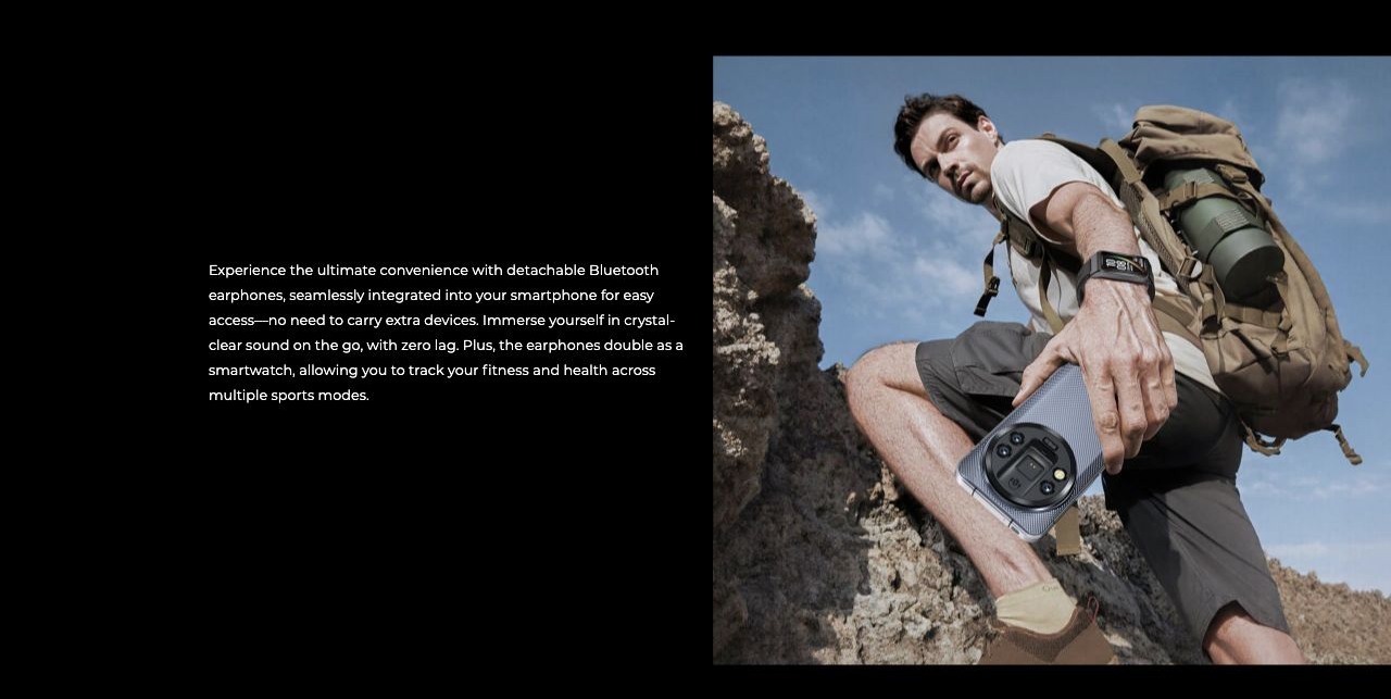 Experience the ultimate convenience with detachable Bluetooth earphones, seamlessly integrated into your smartphone for easy access—no need to carry extra devices. Immerse yourself in crystal-clear sound on the go, with zero lag. Plus, the