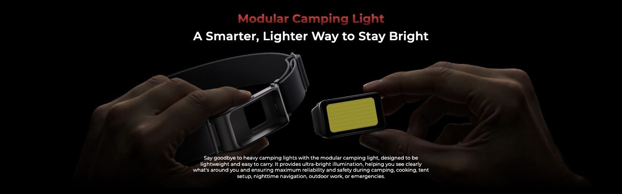 Modular Camping Light  A Smarter, Lighter Way to Stay Bright  Say goodbye to heavy camping lights with the modular camping light, designed to be lightweight and easy to carry. It provides ultra-bright illumination, helping you see clearly w
