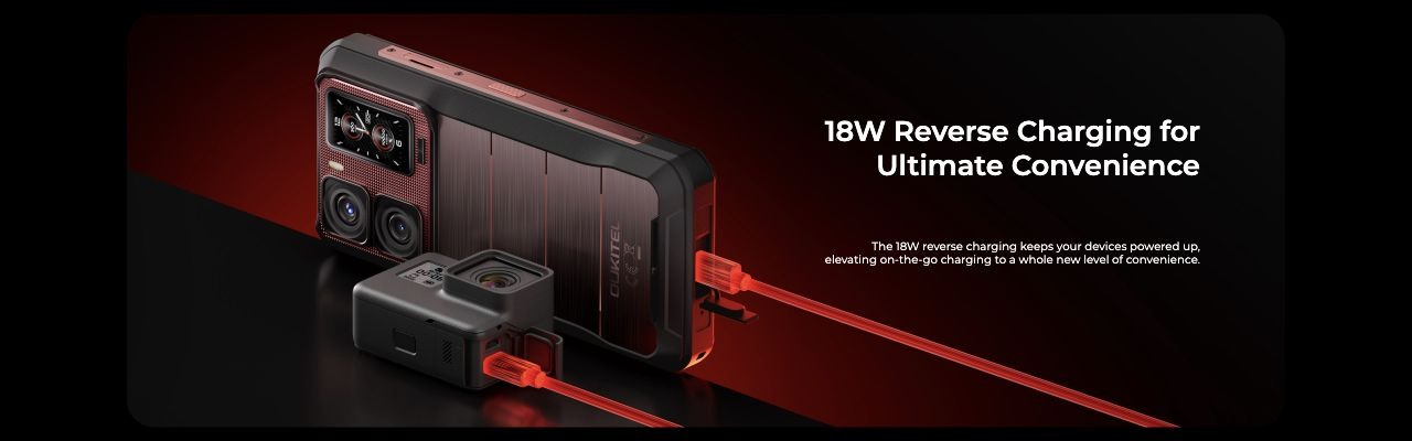 18W Reverse Charging for Ultimate Convenience  The 18W reverse charging keeps your devices powered up, elevating on-the-go charging to a whole new level of convenience.