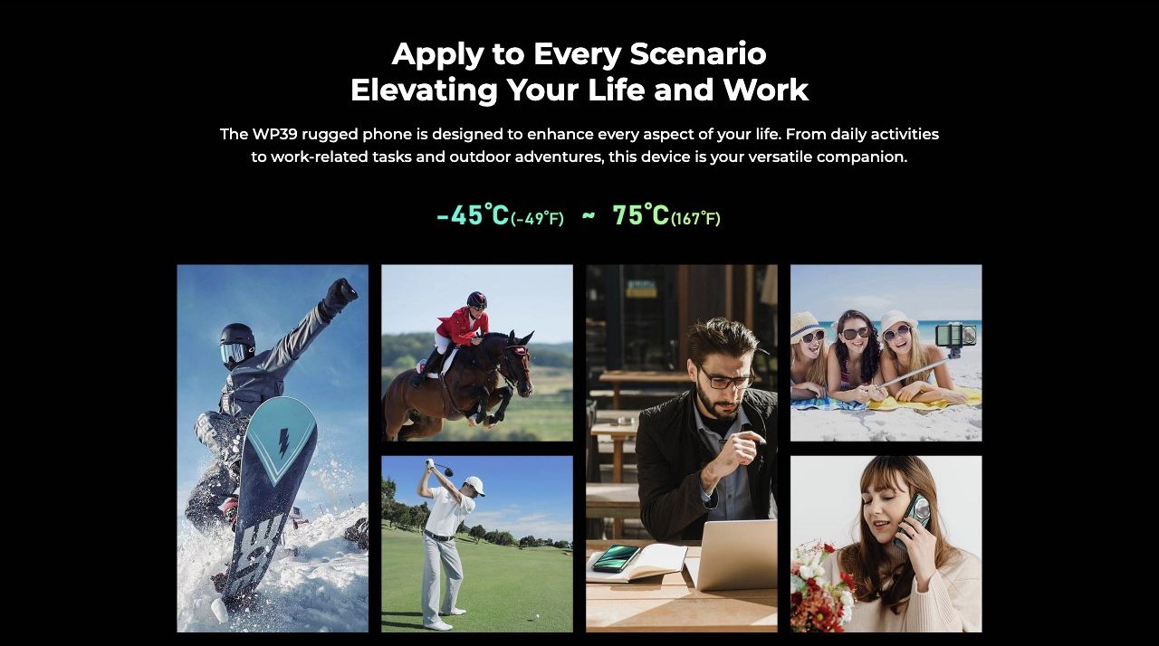 OUKITEL WP39 Rugged Phones – Apply to Every Scenario Elevating Your Life and Work The WP39 rugged phone is designed to enhance every aspect of your life. From daily activities to work-related tasks and outdoor adventures, this device is your versatile compani