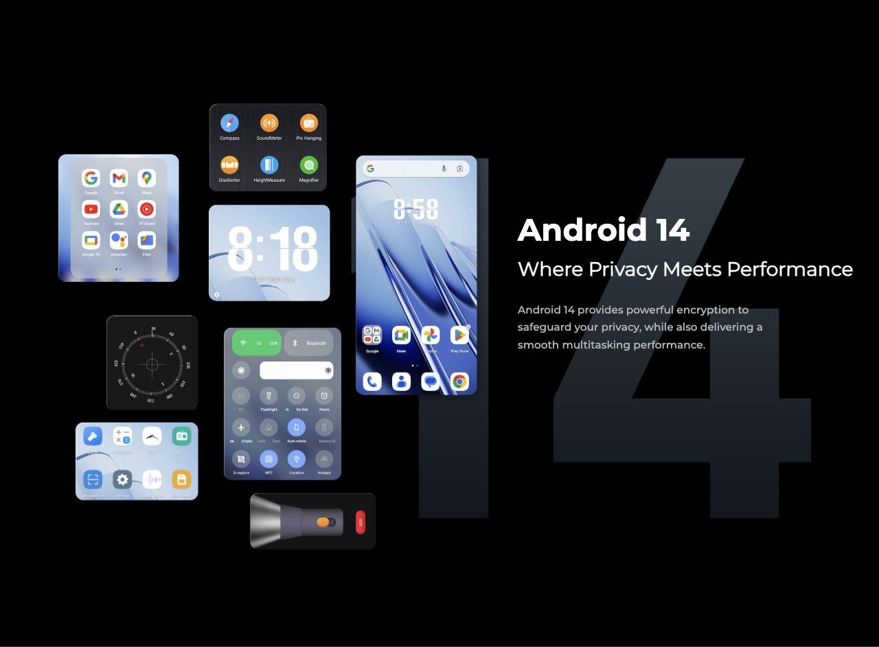 Android 14 Where Privacy Meets Performance Android 14 provides powerful encryption to safeguard your privacy, while also delivering a smooth multitasking performance.