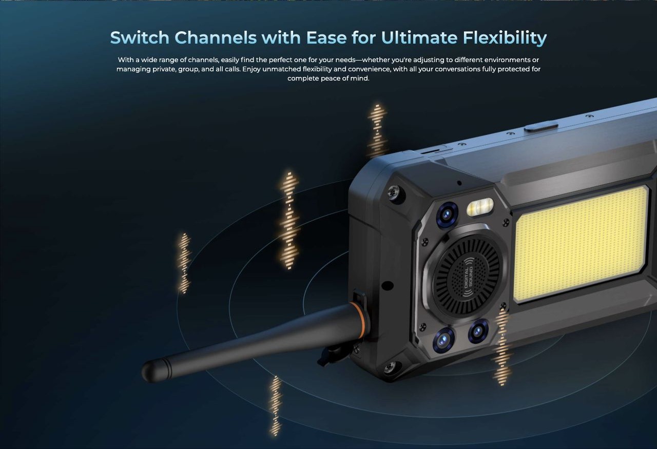 Switch Channels with Ease for Ultimate Flexibility With a wide range of channels, easily find the perfect one for your needs—whether you're adjusting to different environments or managing private, group, and all calls. Enjoy unmatched flex